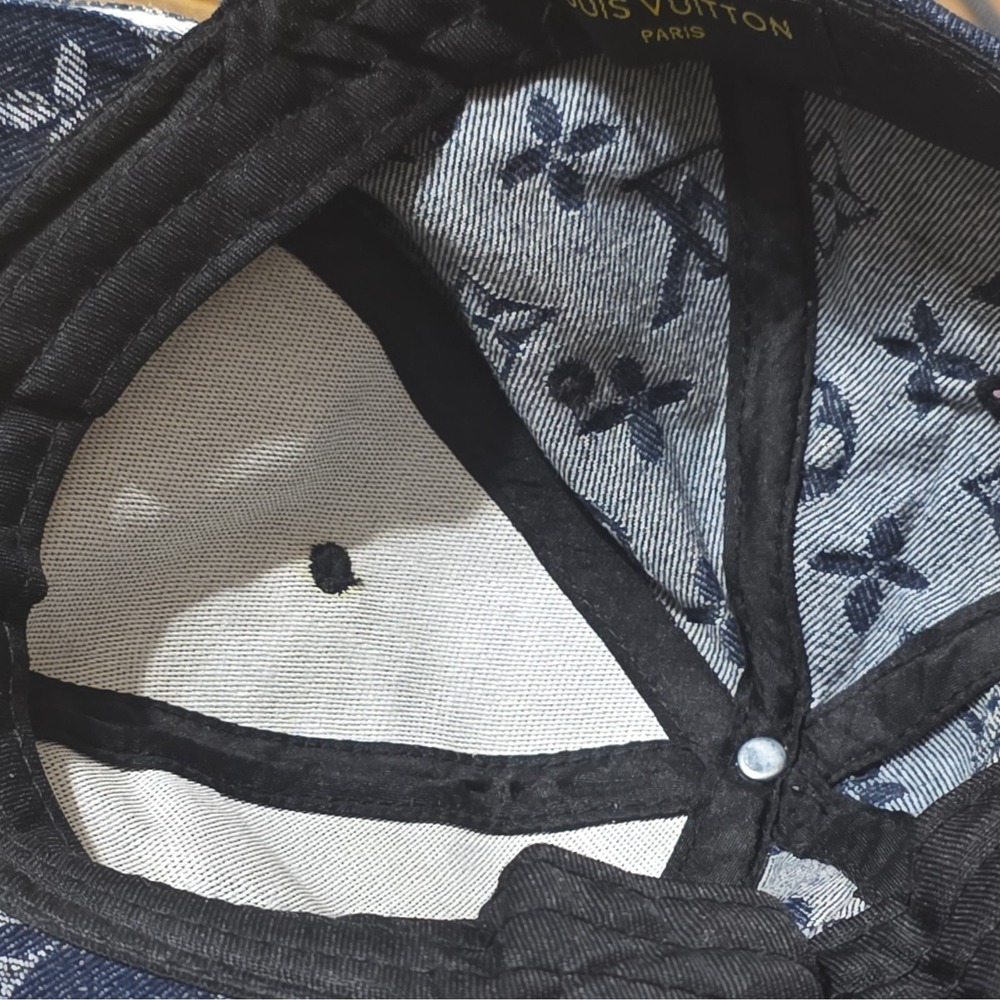 Louis Vuitton Monogram Baseball Cap Adjustable Blue Men One Size - Picture 3 of 12